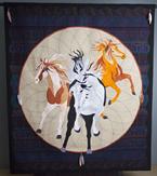 horse indian pony quilt feathers