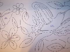 hummingbirds, butterflies and flowers quilt