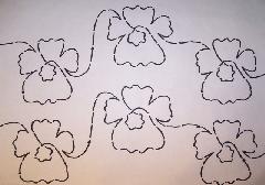 pansy flower quilting